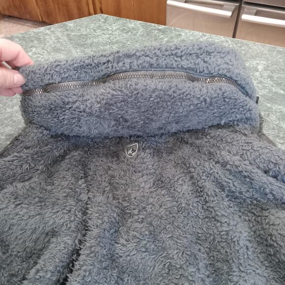 Kuhl Flight Jacket Women's Size M Fuzzy Deep Pile Fleece Full Zip Pockets Hooded - Picture 13 of 16
